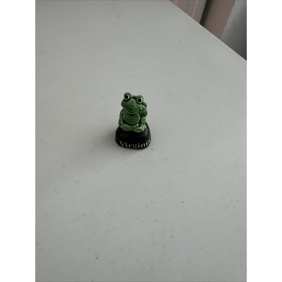 Vintage 12 Frog Figurines Set Neil, Mexico, Swarovski, Gold Gilt Toothpick, Russ - Picture 14 of 16